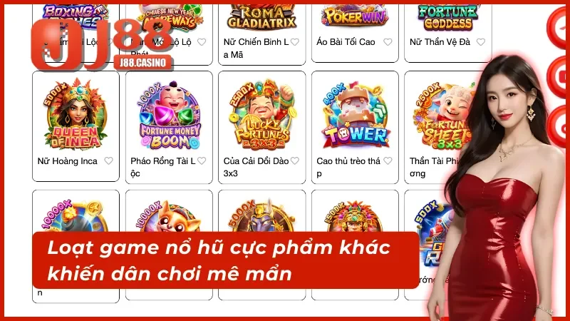Những slot game không hề kém cạnh tại FC điện tử J88