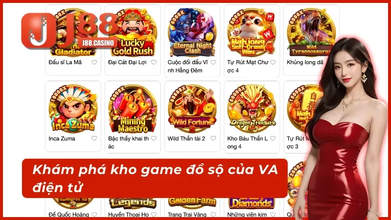 Khám phá kho game đồ sộ của VA điện tử J88 